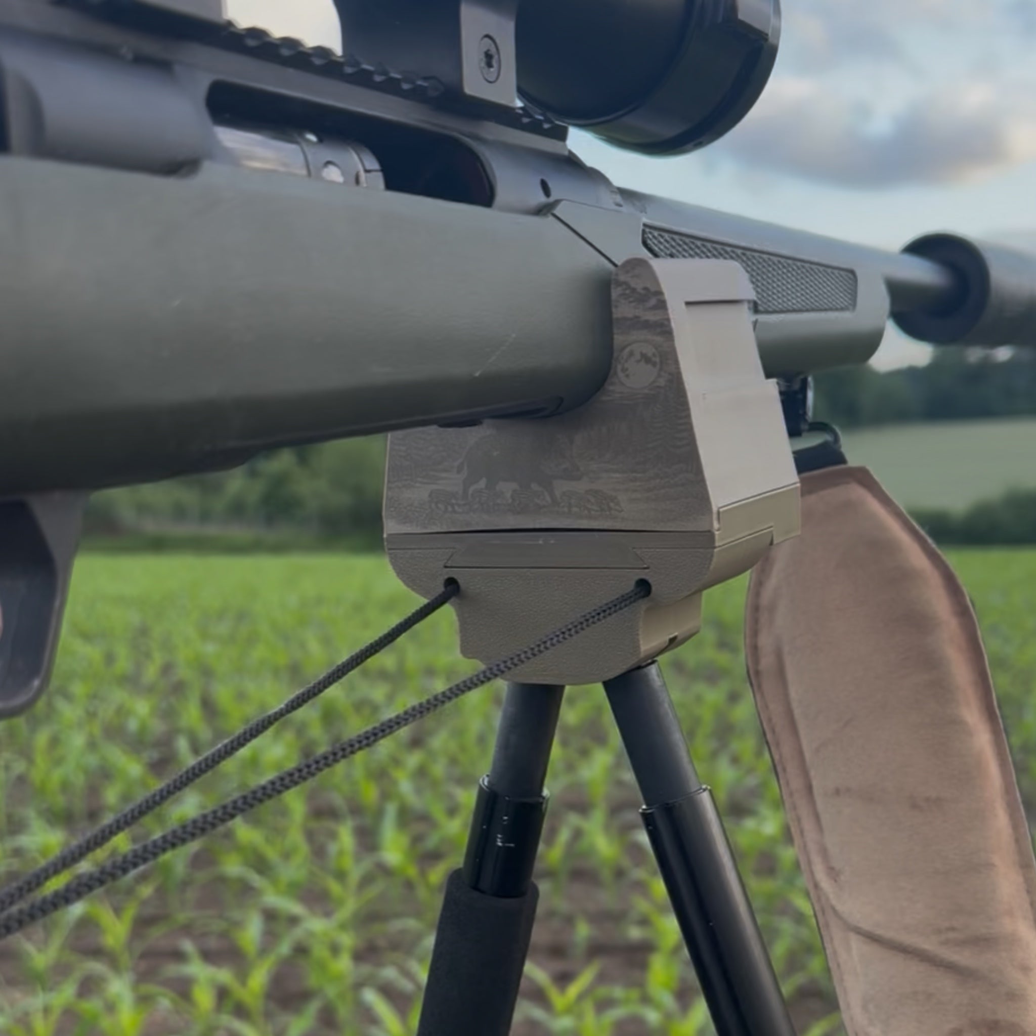 Adaptador para bastón de tiro para apoyo de rifle Päng
