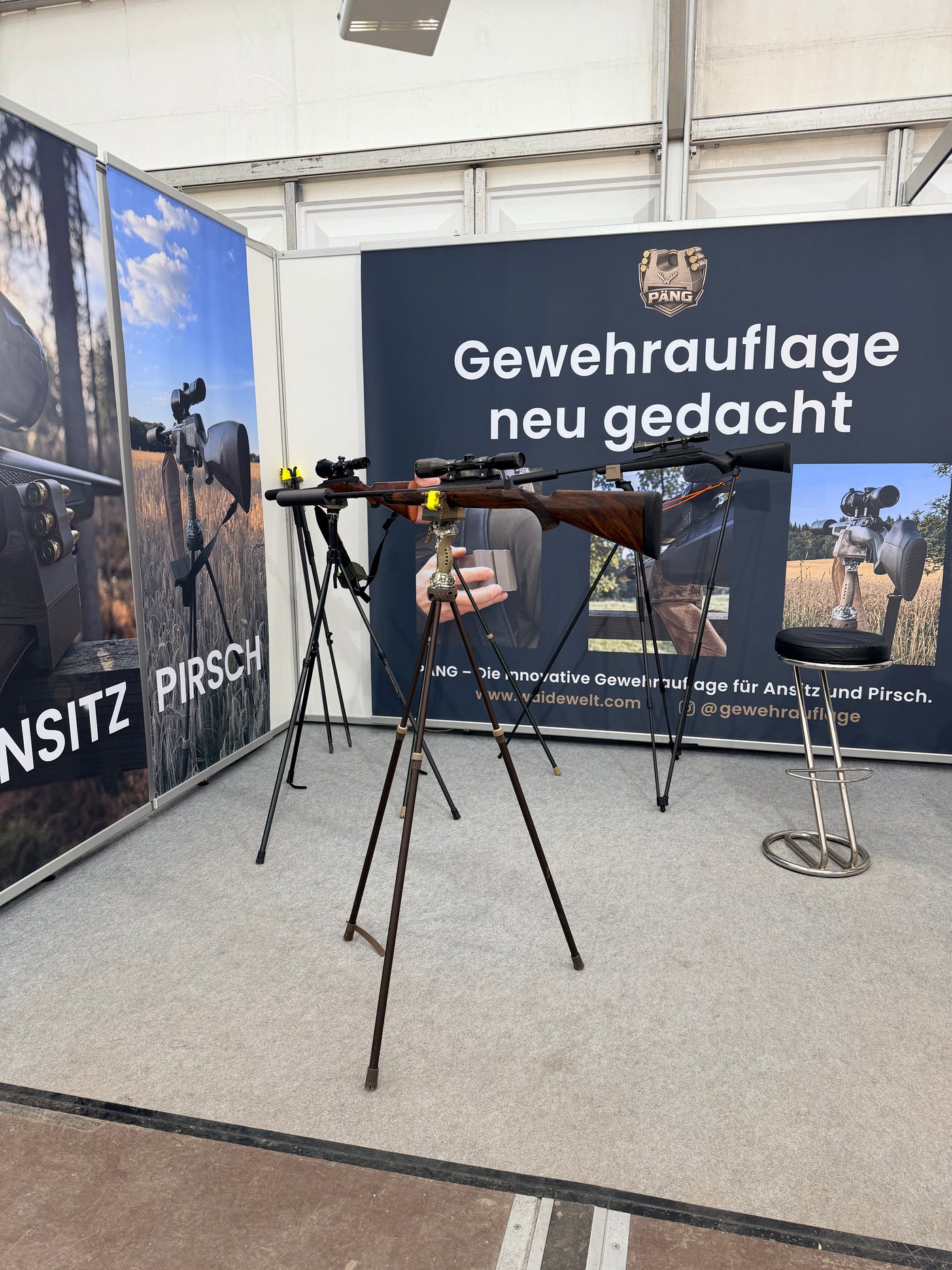Live-Testfläche: Du konntest PÄNG auf unterschiedlichen Schießstöcken ausprobieren.